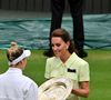 Sa venue était en suspens en raison de son traitement contre le cancer
Catherine (Kate) Middleton, princesse de Galles, lors de la finale femme du tournoi de Wimbledon 2023 à Londres, le 15 juillet 2023.