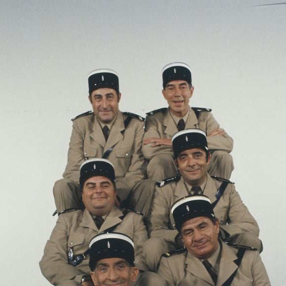 Archives - En France, Louis de Funès, Michel Galabru, Maurice Risch, Michel Modo, Guy Grosso et Jean-Pierre Rambal en novembre 1978.