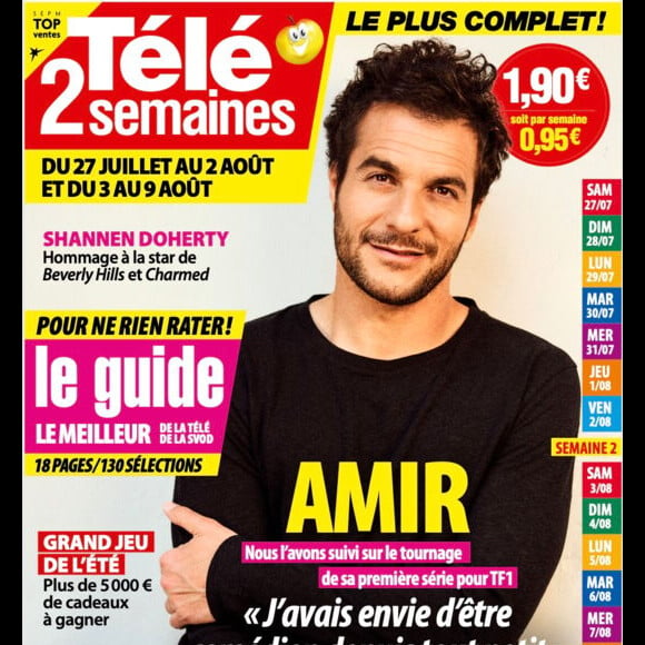 Amir est à l'affiche du nouveau "Télé 2 Semaines" en kiosques ce lundi 22 juillet 2024.