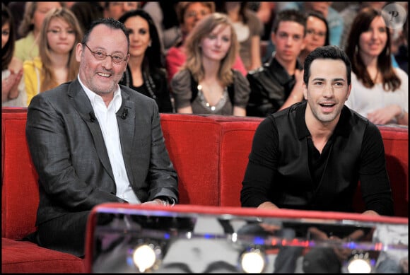 Jean Reno et son fils Michael Moreno - enregistrement de l'émission 'Vivement Dimanche'.