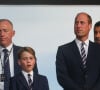 Le prince George célèbre en ce lundi 22 juillet 2024 son 11e anniversaire
Le prince William, prince de Galles, avec le prince George de Galles, et le roi Felipe VI d'Espagne avec l'infante Sofia dans les tribunes lors de la finale de l'Euro 2024 "Espagne - Angleterre" à l'Olympiastadion à Berlin, le 14 juillet 2024. 