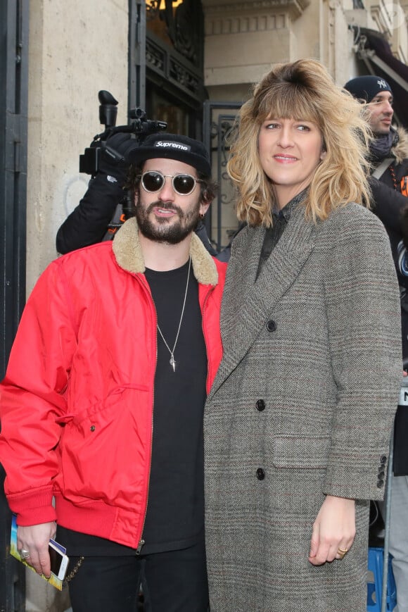 Daphné Bürki et son ex-fiancé Gunther Love (Sylvain Quimène) - People arrivant au défilé de mode Haute-Couture printemps-été 2017 "Jean-Paul Gaultier" à Paris le 25 janvier 2017. © CVS-Veeren/Bestimage 