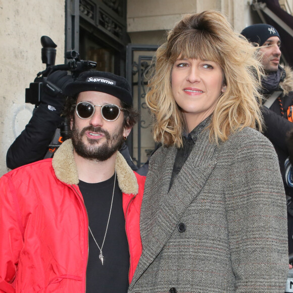 Daphné Bürki et son ex-fiancé Gunther Love (Sylvain Quimène) - People arrivant au défilé de mode Haute-Couture printemps-été 2017 "Jean-Paul Gaultier" à Paris le 25 janvier 2017. © CVS-Veeren/Bestimage 