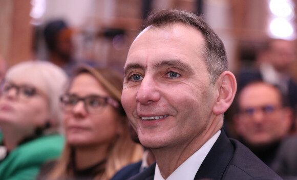 Laurent Jacobelli - Présentation des voeux à la presse de Jordan Bardella, du parti RN (Rassemblement National), à Paris. Le 15 janvier 2024 © Jonathan Rebboah / Panoramic / Bestimage