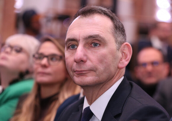 Laurent Jacobelli - Présentation des voeux à la presse de Jordan Bardella, du parti RN (Rassemblement National), à Paris. Le 15 janvier 2024 © Jonathan Rebboah / Panoramic / Bestimage