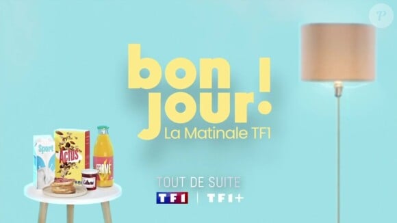 Depuis janvier, TF1 diffuse "Bonjour !" chaque matin
Affiche promotionnelle de "Bonjour !", la matinale de TF1