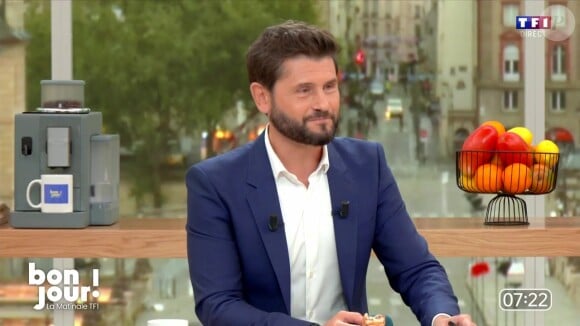 Christophe Beaugrand se lâche en plein direct dans "Bonjour !" sur TF1
Christophe Beaugrand sur le plateau de "Bonjour !"