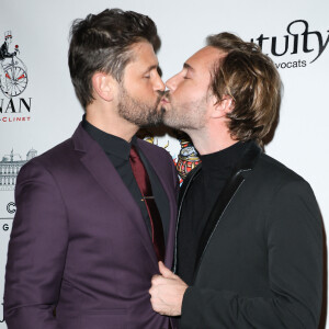 Christophe Beaugrand et son mari Ghislain Gerin - 46ème édition du Gala "Best Awards" à l'hôtel Georges V à Paris le 11 décembre 2023. © Coadic Guirec / Bestimage