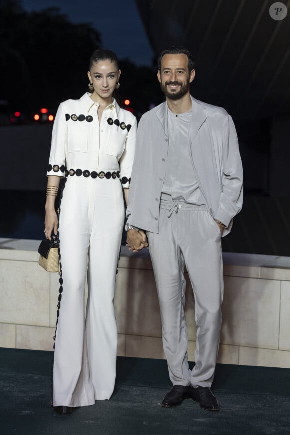 Victoria Dauberville, Mathieu Forget - Photocall du dîner "Prelude pour les JO" à la Fondation Vuitton à Paris, France, le 25 juillet 2024. © Olivier Borde/Bestimage 