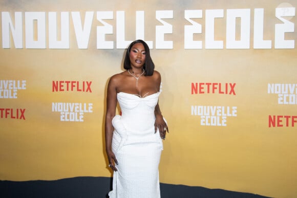 Aya Nakamura assiste à la première de "Nouvelle Ecole" saison 3 sur Netflix au cinéma Grand Rex à Paris, le 2 juillet 2024. Aurore Maréchal/ABACAPRESS.COM