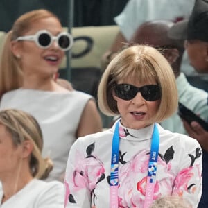 
Anna Wintour soutient l'équipe USA pour les qualifications en gymnastique artistique lors des Jeux Olympiques de Paris 2024 (JO) au Palais omnisports Bercy Arena à Paris, France. © Ulrik Pedersen/CSM via ZUMA Press/Bestimage