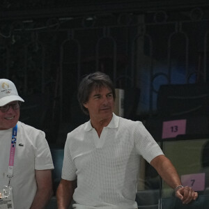 Tom Cruise soutient l'équipe USA pour les qualifications en gymnastique artistique lors des Jeux Olympiques de Paris 2024 (JO) au Palais omnisports Bercy Arena à Paris, France, le 28 juillet 2024. © Ulrik Pedersen/CSM via ZUMA Press/Bestimage