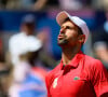 Un match remporté par le Serbe
Novak Djokovic domine (6-1, 6-4) Rafael Nadal dans l'épreuve de tennis lors des Jeux Olympiques de Paris 2024 (JO) à Roland Garros, à Paris, France, le 29 juillet 2024. © Jon Olav Nesvold/Bildbyran via ZUMA Press/Bestimage