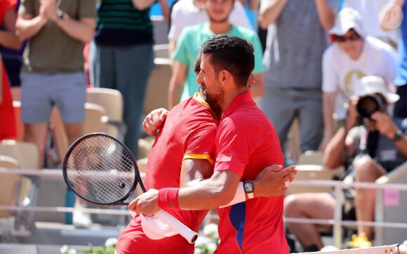 Il est venu assister au match entre Novak Djokovic et Rafael Nadal
Novak Djokovic domine (6-1, 6-4) Rafael Nadal dans l'épreuve de tennis lors des Jeux Olympiques de Paris 2024 (JO) à Roland Garros, à Paris, France, le 29 juillet 2024. © Jacovides-Perusseau/Bestimage