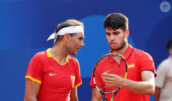 Rafael Nadal et Carlos Alcaraz battent T. Griekspoor et W. Koolhof dans le tournoi olympique de tennis à Paris le 30 Juillet 2024 © Jacovides - Perusseau / Bestimage