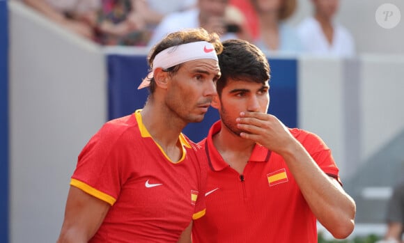 Rafael Nadal et Carlos Alcaraz battent T. Griekspoor et W. Koolhof dans le tournoi olympique de tennis à Paris le 30 Juillet 2024 © Jacovides - Perusseau / Bestimage 