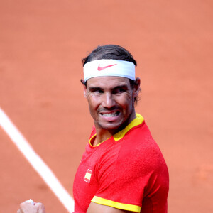 Rafael Nadal représente l'Espagne lors des Jeux Olympiques de Paris
Rafael Nadal et Carlos Alcaraz battent T. Griekspoor et W. Koolhof dans le tournoi olympique de tennis à Paris © Jacovides - Perusseau / Bestimage