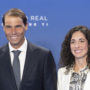 Rafael Nadal et sa femme Xisca Perello - Photocall du gala commémoratif du centenaire de Telefónica à Madrid, le 19 avril 2024.