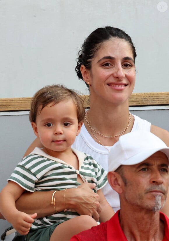 Xisca Nadal et Rafael Junior - La famille de Rafael Nadal assistent à la victoire de Rafael Nadal et Carlos Alcaraz face à T. Griekspoor et W. Koolhof lors des Jeux Olympiques de Paris2024 (JO) à Paris le 30 juillet 2024. © Jacovides-Perusseau/Bestimage 