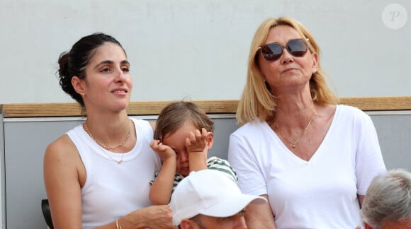 Xisca Nadal et Rafael Junior, Ana María Parera (mére de Rafael Nadal) - La famille de Rafael Nadal assistent à la victoire de Rafael Nadal et Carlos Alcaraz face à T. Griekspoor et W. Koolhof lors des Jeux Olympiques de Paris2024 (JO) à Paris le 30 juillet 2024. © Jacovides-Perusseau/Bestimage 