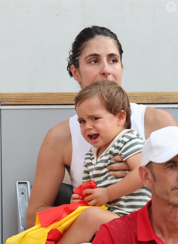 Xisca Nadal et Rafael Junior - La famille de Rafael Nadal assistent à la victoire de Rafael Nadal et Carlos Alcaraz face à T. Griekspoor et W. Koolhof lors des Jeux Olympiques de Paris2024 (JO) à Paris le 30 juillet 2024. © Jacovides-Perusseau/Bestimage 