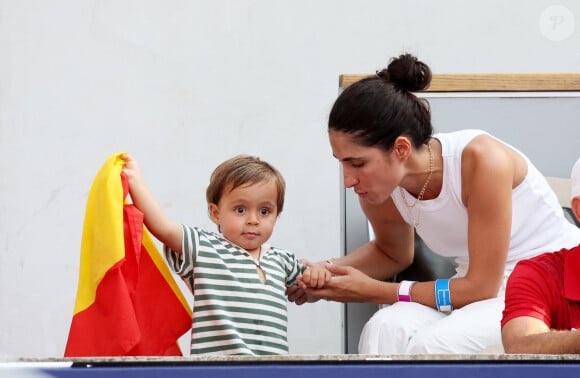 Xisca Nadal et Rafael Junior - La famille de Rafael Nadal assistent à la victoire de Rafael Nadal et Carlos Alcaraz face à T. Griekspoor et W. Koolhof lors des Jeux Olympiques de Paris2024 (JO) à Paris le 30 juillet 2024. © Jacovides-Perusseau/Bestimage 