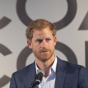 Le prince Harry lors de la remise de diplômes des coach du London Stadium le 18 octobre 2017. 