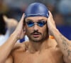 
Si cela peut paraître anodin pour le public, l'étanchéité a toute son importance : "Je comprends que je vais prendre de l'eau dans ma combinaison et je ne pense plus qu'à ça." 
Florent Manaudou pendant les Jeux olympiques de Paris 2024. (Credit Image: © Mickael Chavet/ZUMA Press Wire)