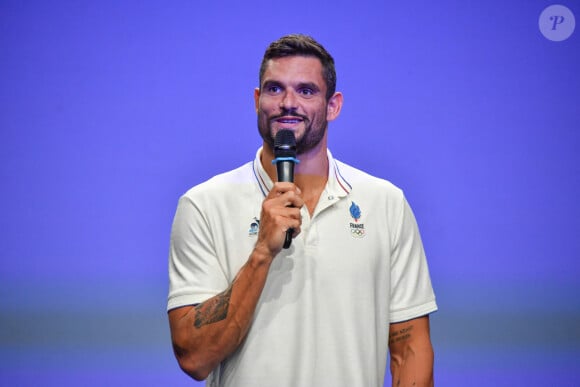 Le nageur a toutes ses chances mais sait qu'un détail peut tout faire basculer
Florent Manaudou en conférence de presse de l'équipe de France de Natation au Club France porte de la Villette pour les Jeux Olympiques (JO) de Paris 2024, à Paris, France, le 25 juillet 2024. © Alexandre Fay/PixPlanete/Bestimage