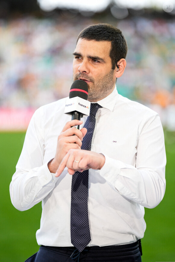 Qui fait partie des journalistes de France Télévisions concernés par ces JO
Matthieu Lartot le 17 septembre 2023 à Saint-Etienne, Coupe du Monde de rugby. Photo by Hugo Pfeiffer/Icon Sport/ABACAPRESS.COM