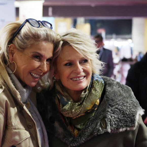 Exclusif - Caroline Margeridon et Sophie Davant - Sophie Davant anime son émission d'Europe 1 "Sophie & Les Copains" au salon Made in France à Paris le 9 novembre 2023. 