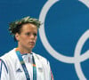 Laure Manaudou médaillée d'argent aux Jeux Olympiques d'Athènes en 2004. Photo by Hahn-Nebinger-Zabulon/ABACA