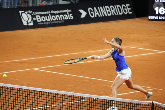 Diane Parry (Equipe de France féminine de tennis) - L'équipe de France féminine de tennis, menée par C.Garcia, affronte la Grande Bretagne lors du tour qualificatif de la Billie Jean King Cup au Portel (Pas-de-Calais), le 12 avril 2024. © Laurent Sanson / Panoramic / Bestimage 