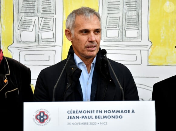 Exclusif - Paul Belmondo a inauguré le cinéma Jean-Paul Belmondo, situé au 16 place Garibaldi à Nice, le 25 novembre 2023. © Bruno Bebert/Bestimage 