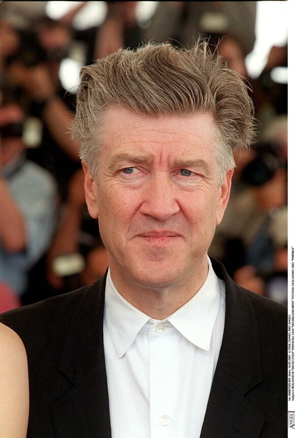 David Lynch - Photocall du film "Mulholland Drive", lors du festival de Cannes 2001.