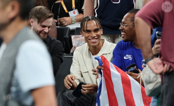 Alexandre Coste (fils du prince A. II de Monaco) - Les célébrités assistent à la victoire de l'équipe des USA de basket face au Brésil (122-87) lors des Jeux Olympiques de Paris2024, le 6 août 2024. © Jacovides-Perusseau / Bestimage