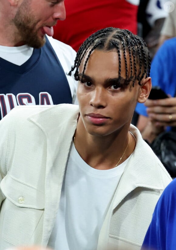 Alexandre Coste (fils du prince A. II de Monaco) - Les célébrités assistent à la victoire de l'équipe des USA de basket face au Brésil (122-87) lors des Jeux Olympiques de Paris2024, le 6 août 2024. © Jacovides-Perusseau / Bestimage 