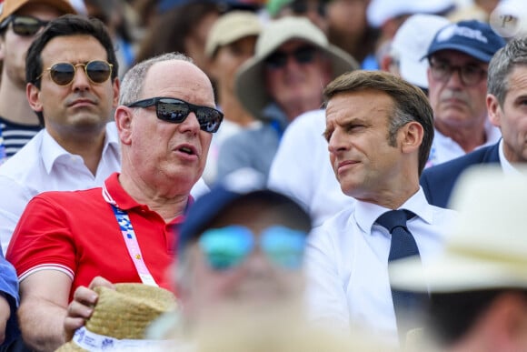 Le prince Albert de Monaco et Emmanuel Macron Photo by Nordphoto/Imago/ABACAPRESS.COM