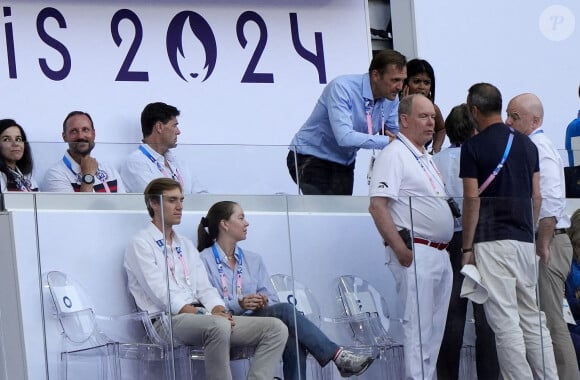 Alexandra de Hanovre, Ben Sylvester Strautmann, et le prince Albert de Monaco. Photo by Nicolas Gouhier/ABACAPRESS.COM