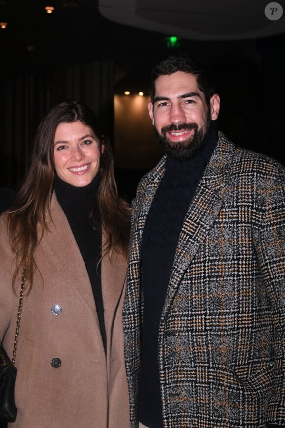 Exclusif - Nikola Karabatic et sa compagne Geraldine Pillet - People dans les loges lors du huitième de finale aller de la Ligue des champions entre le PSG et le Real Madrid au Parc des Princes à Paris le 15 février 2022. © Rachid Bellak/Bestimage