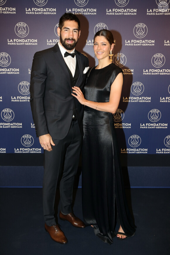 Exclusif - Prix spécial - No Web - Nikola Karabatic et sa femme Géraldine Pillet - Dîner de gala au profit de la Fondation PSG au Parc des Princes à Paris le 16 mai 2017. © Rachid Bellak/Bestimage