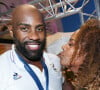 Teddy Riner a marqué les Jeux Olympiques de Paris de son empreinte
Exclusif - Teddy Riner et sa femme Luthna - Teddy Riner fête son titre de champion Olympique de judo +100KG au restaurant "Podium" du groupe (Les bistrots Pas Parisiens) à Paris. © Rachid Bellak/Bestimage