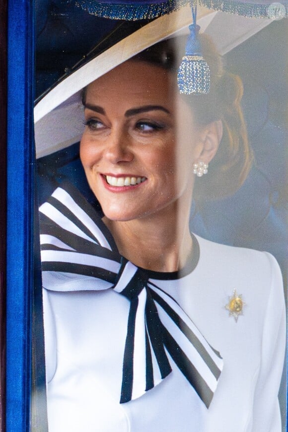 Kate Middleton, princesse de Galles lors de la parade Trooping the Color à Londres, Royaume Uni, le 15 juin 2024