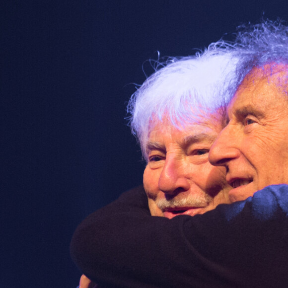 Hugues Aufray et Alain Souchon lors du concert des Coccinelles au Casino de Paris au profit de l'A.N.R, Association Neurofibromatoses et Recklinghausen a Paris, France le 04 Novembre 2018. Photo by Nasser Berzane/ABACAPRESS.COM