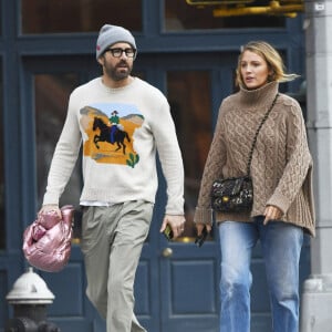 Blake Lively et son mari Ryan Reynolds à New York le 12 octobre 2023