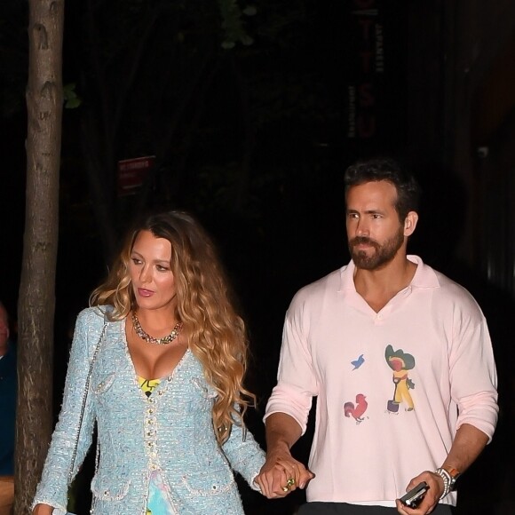 Blake Lively et Ryan Reynolds vont diner au restaurant italien Emilio's Ballato à Manhattan, New York City, le 11 septembre 2023