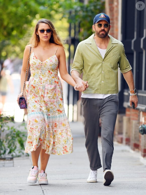 Ryan Reynolds et sa femme Blake Lively se promènent dans les rues de New York le 6 septembre 2023