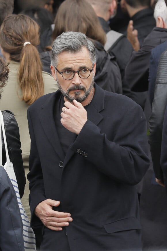 Olivier Minne - Obsèques de Christophe Michel (mari de JL Romero) au crématorium du cimetière du Père Lachaise à Paris le 6 juin 2018.