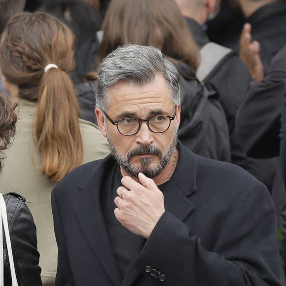 Olivier Minne - Obsèques de Christophe Michel (mari de JL Romero) au crématorium du cimetière du Père Lachaise à Paris le 6 juin 2018.