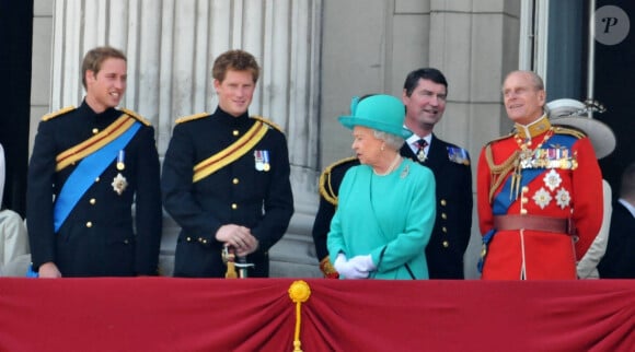 Cette dispute remonte à l'époque où William souhaitait épouser Meghan, contre l'avis de son frère...la princesse Anne d'Angleterre, la reine Elizabeth II, le prince Philip, duc d'Edimbourg - London, UK